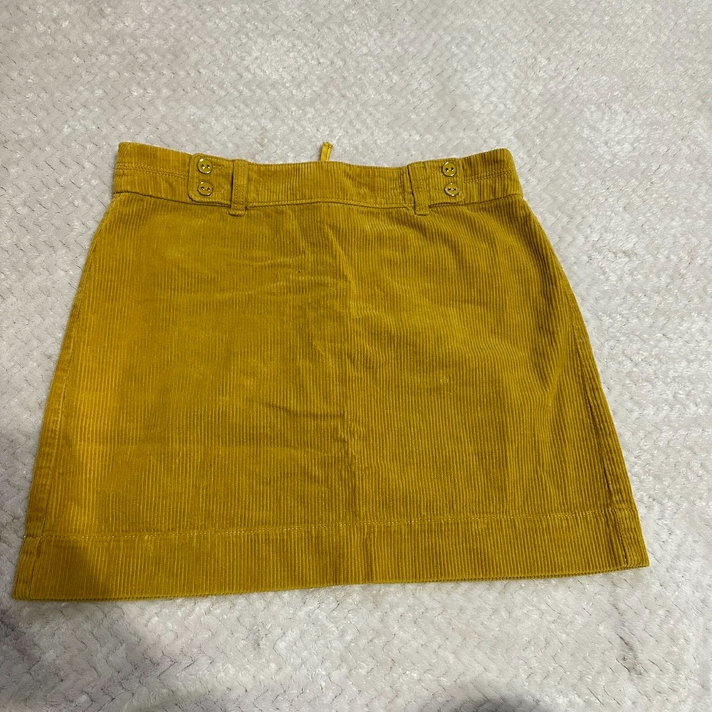 Ann Taylor Loft Mustard Mini Skirt